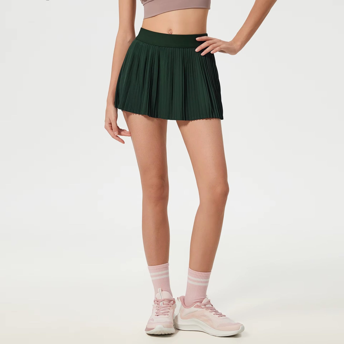 Women'S Tennis and Yoga Fitness Skirt Breathable Ice Skirt with Anti-Glare Lining Outdoor Sports Tennis Skirt