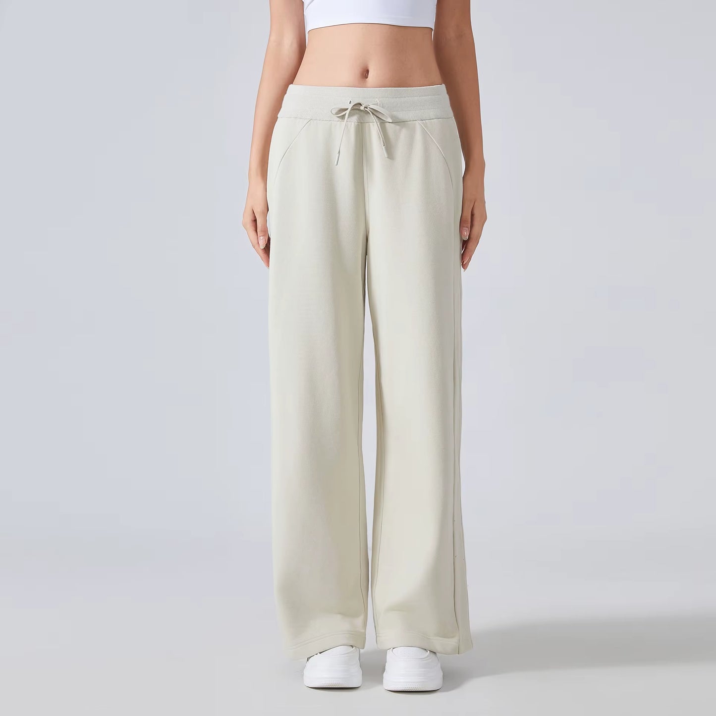 Autumn Winter Women'S Yoga Sports Pants Casual Loose All-Match Commuter Wide-Leg High Waist Slimming Fitness Sweat Pants